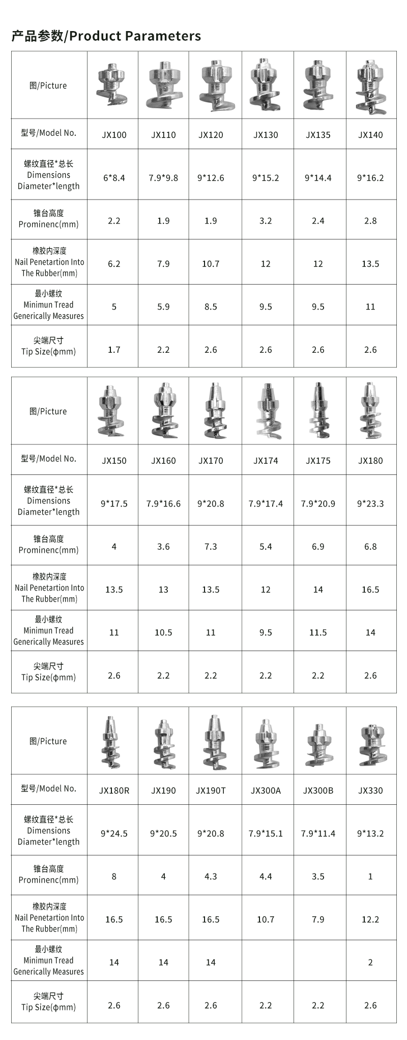 snow screw tire stud