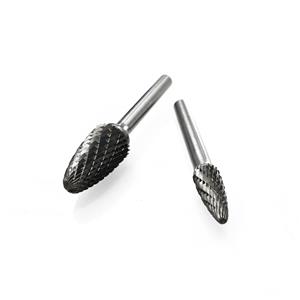 Tungsten Carbide Rotary Burr F1225 6mm Shank Type F Double Cut Carbide Burr for Metal Grinding