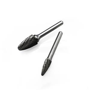 Tungsten Carbide Rotary Burr F1225 6mm Shank Type F Double Cut Carbide Burr for Metal Grinding