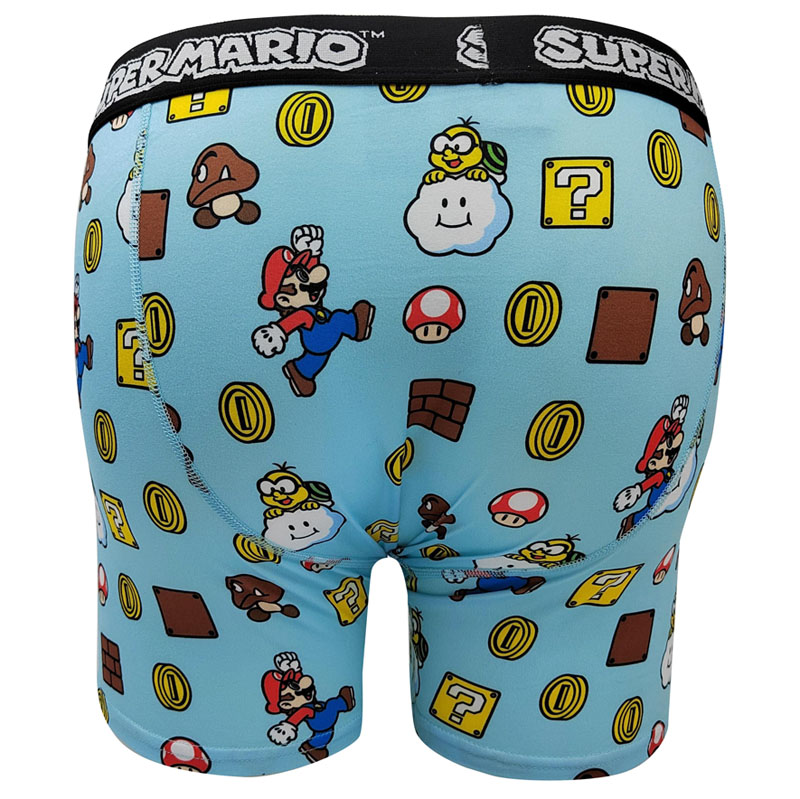 Calzoncillos tipo bóxer para hombre con estampado de Super Mario de poliéster y elastano