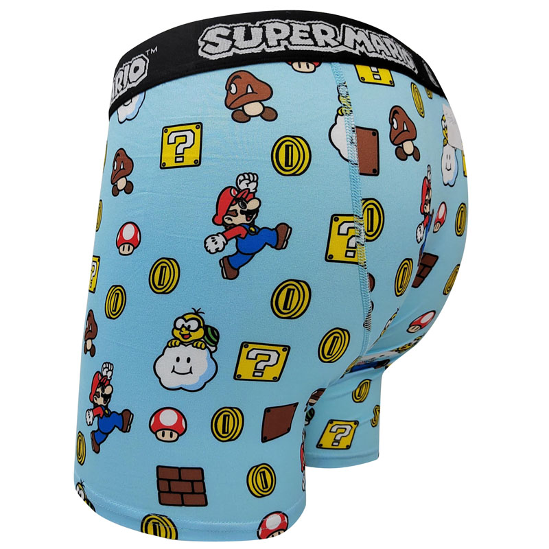 Calzoncillos tipo bóxer para hombre con estampado de Super Mario de poliéster y elastano
