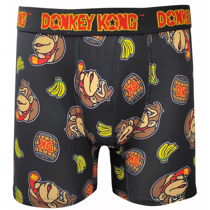 Calzoncillos tipo bóxer para hombre con estampado de Donkey Kong de poliéster y elastano