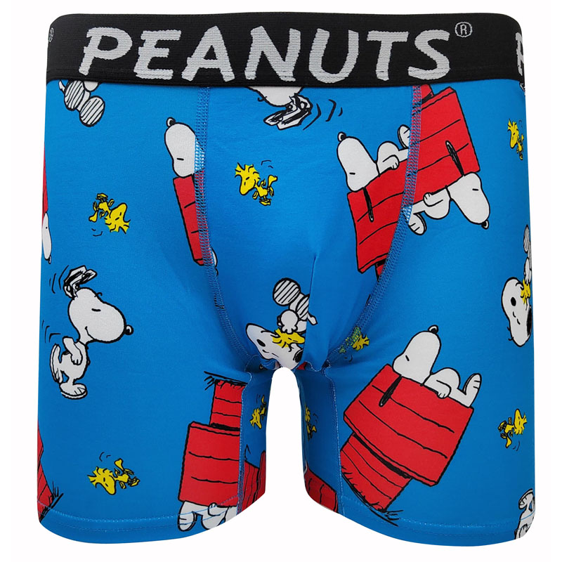 Bóxer de poliéster y licra con estampado de cacahuetes y Snoopy para hombre