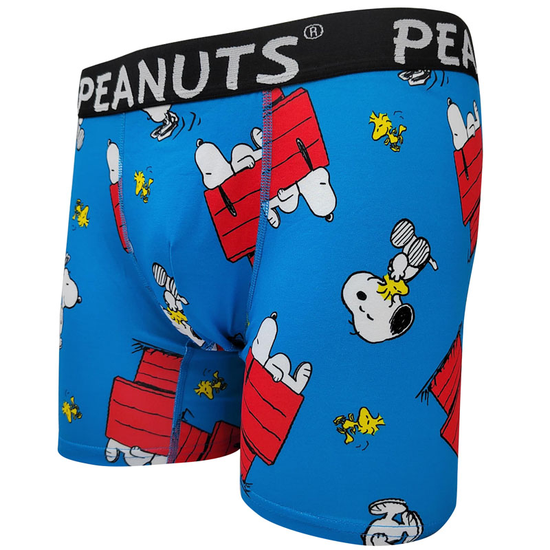 Bóxer de poliéster y licra con estampado de cacahuetes y Snoopy para hombre