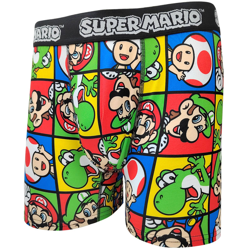 Bóxer para hombre con estampado disperso de poliéster y elastano de Super Mario