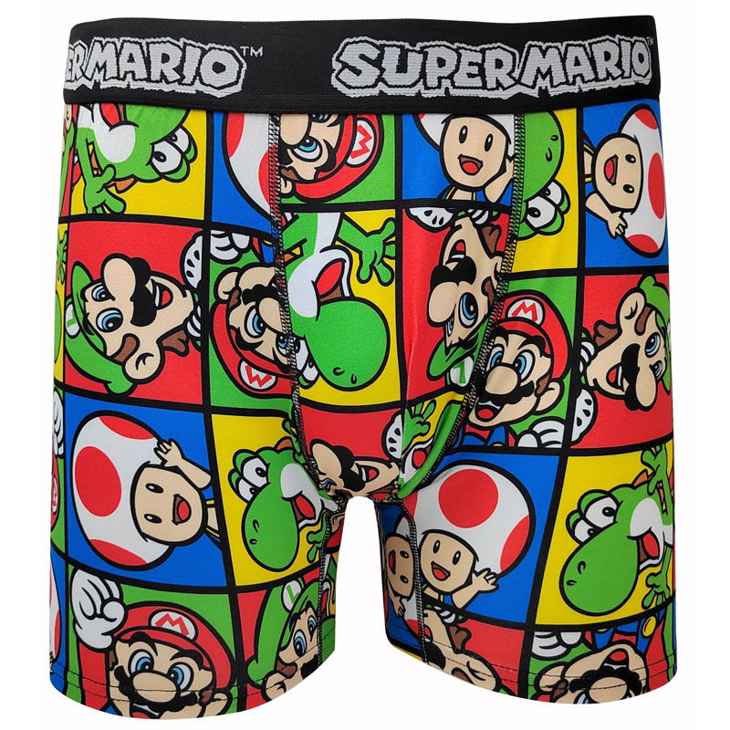 Bóxer para hombre con estampado disperso de poliéster y elastano de Super Mario