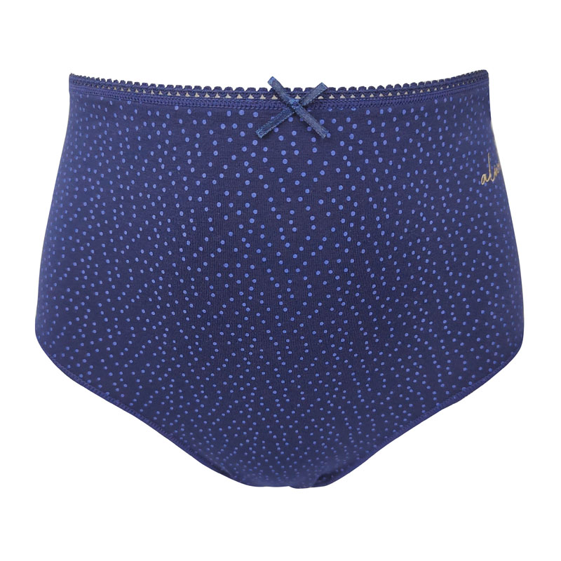 Paquete de 2 calzoncillos de algodón con estampado integral y cintura alta para mujer