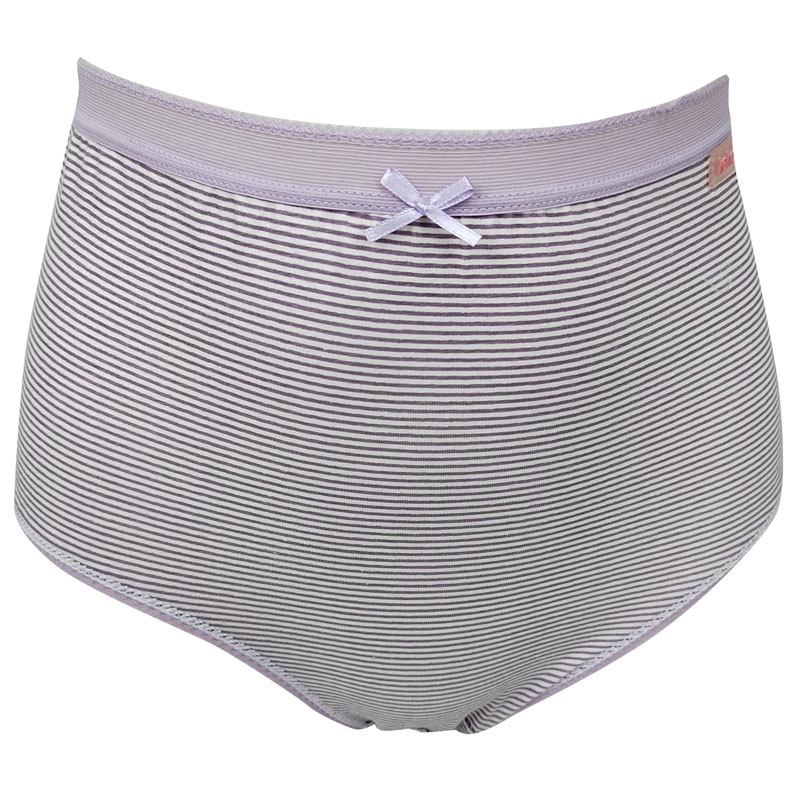 Paquete de 2 calzoncillos de algodón con estampado integral y cintura alta para mujer