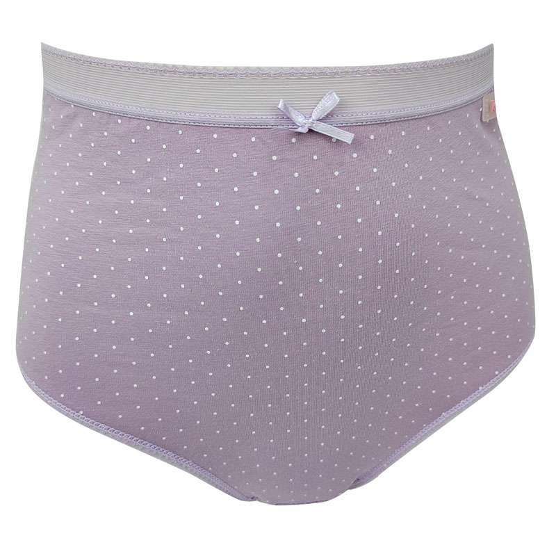 Paquete de 2 calzoncillos de algodón con estampado integral y cintura alta para mujer