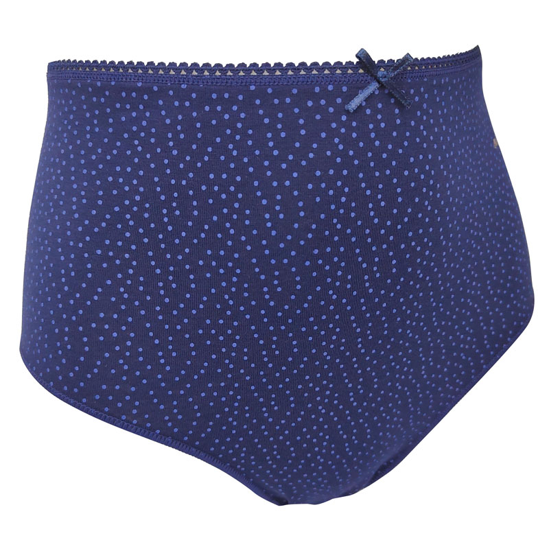 Paquete de 2 calzoncillos de algodón con estampado integral y cintura alta para mujer