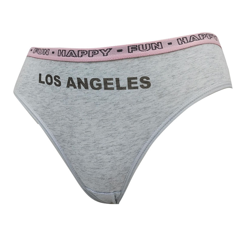 Braguitas básicas de algodón para mujer con estampado de letras, 4 unidades