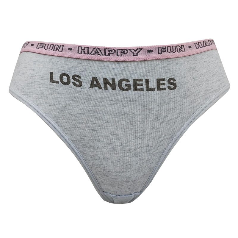 Braguitas básicas de algodón para mujer con estampado de letras, 4 unidades
