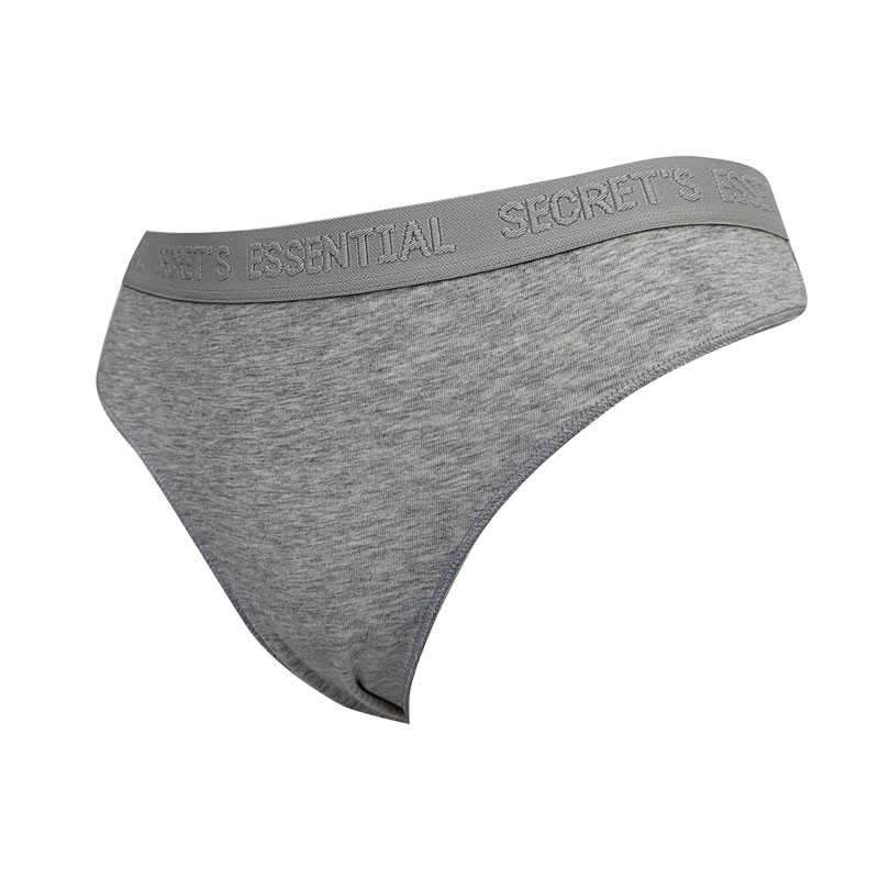 Tanga Essential de algodón y elastina para mujer, color liso