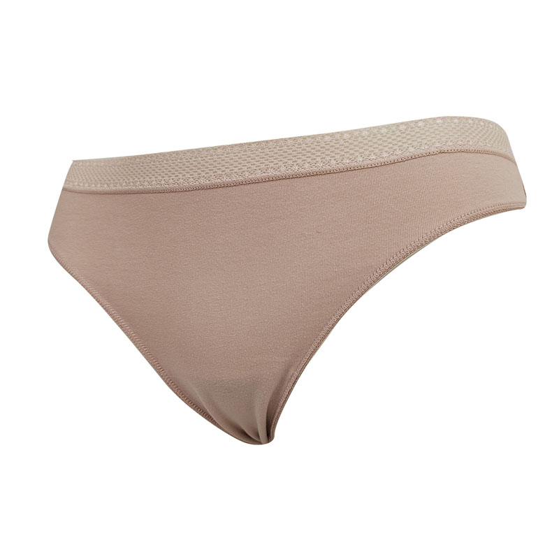 Tanga Essential de algodón y elastina para mujer, color liso