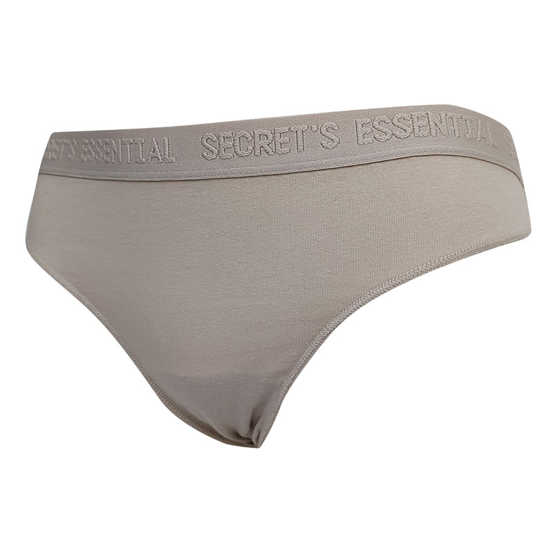 Tanga Essential de algodón y elastina para mujer, color liso