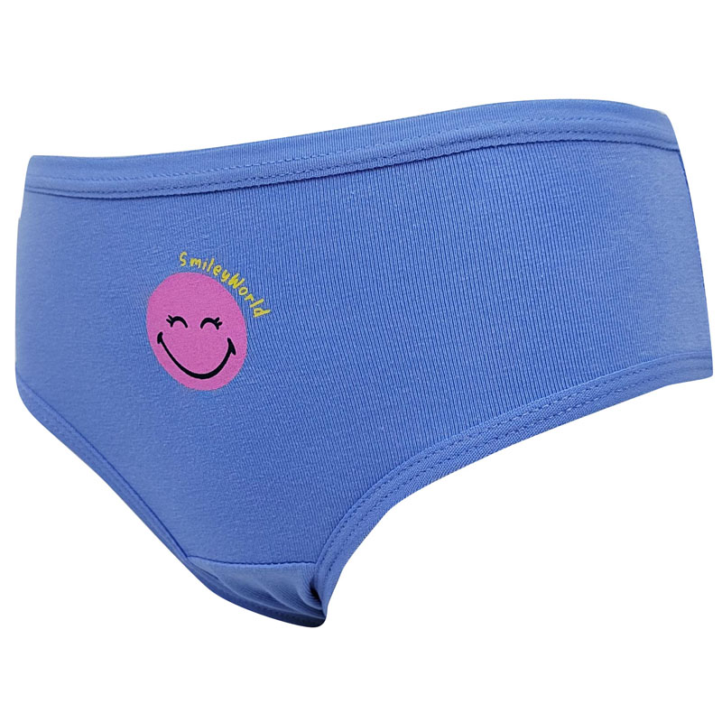 Braguita de algodón para niñas con cara sonriente, 3 piezas por paquete