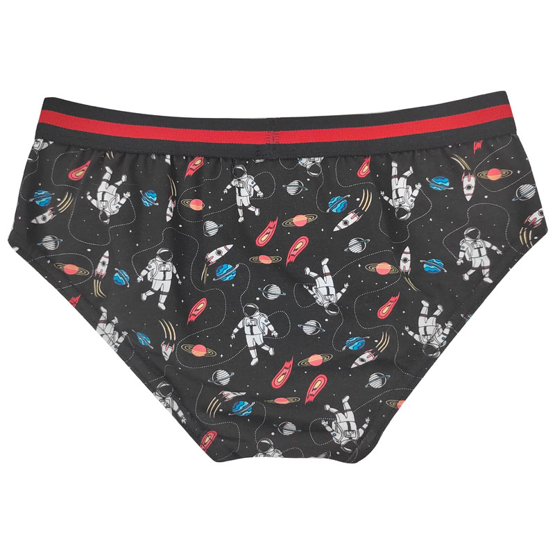 Pack de 3 calzoncillos para niño con estampado integral de elastina y algodón