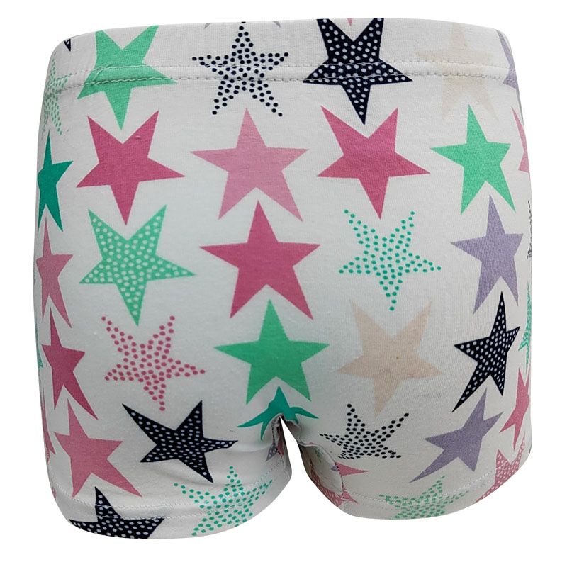 Bóxer de algodón y elastano con estampado integral para niña