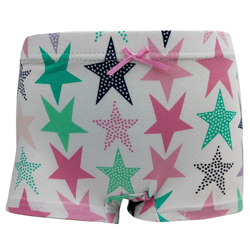 Bóxer de algodón y elastano con estampado integral para niña