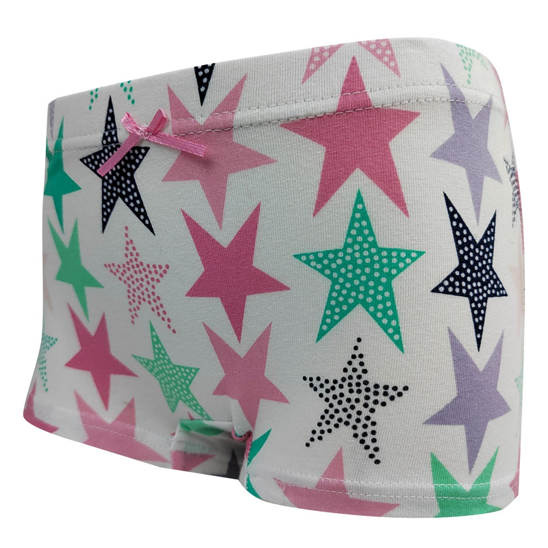 Bóxer de algodón y elastano con estampado integral para niña