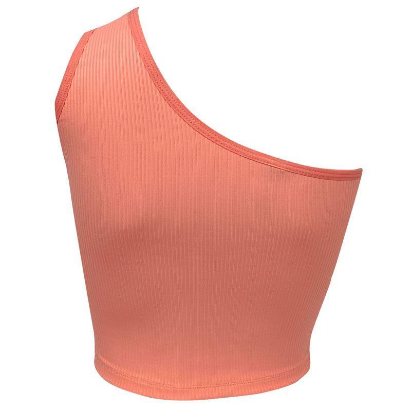 Chaleco deportivo de nailon con un solo hombro para mujer