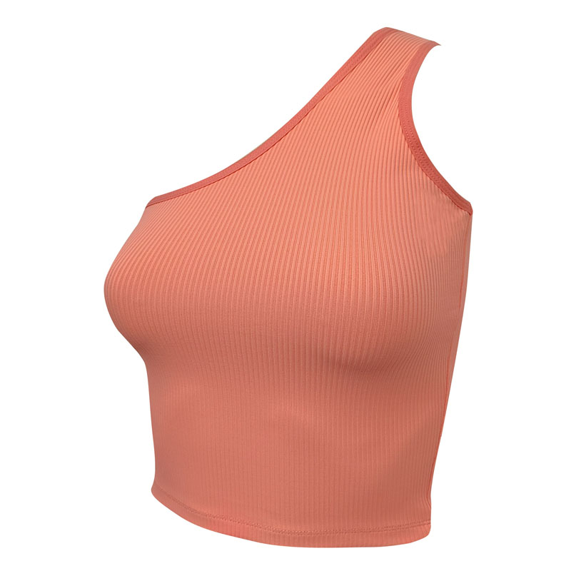 Chaleco deportivo de nailon con un solo hombro para mujer