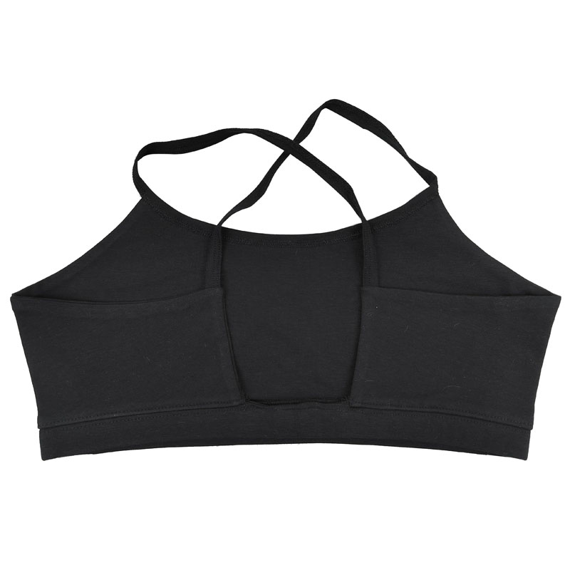 Sujetador deportivo de algodón para mujer en blanco y negro