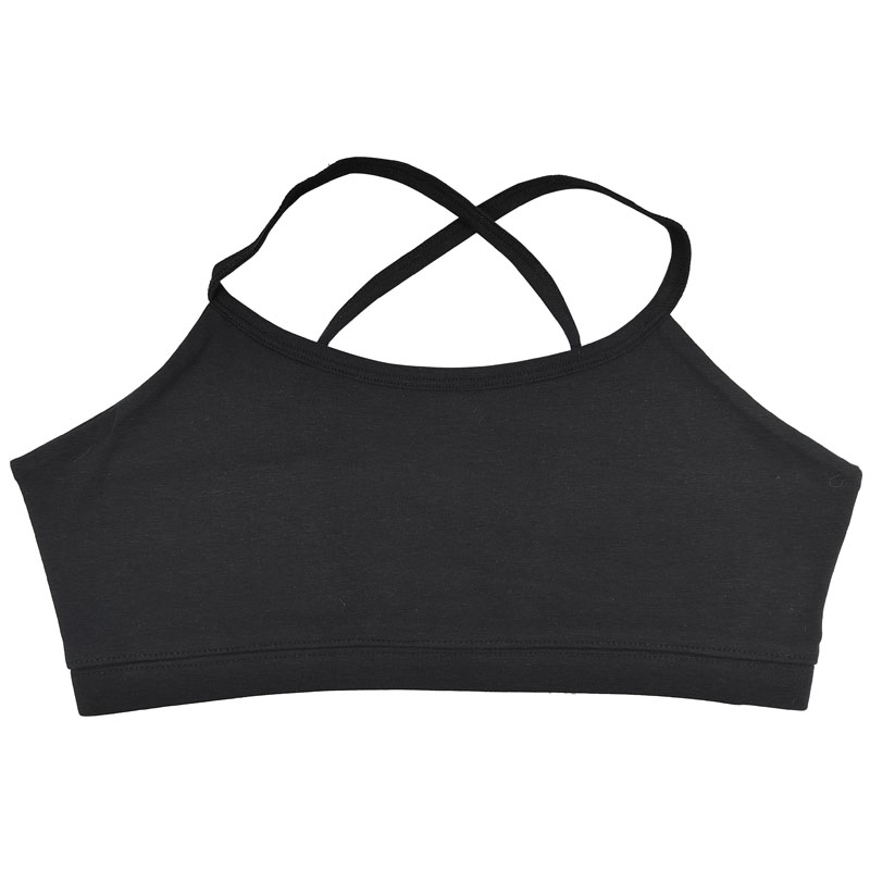 Sujetador deportivo de algodón para mujer en blanco y negro