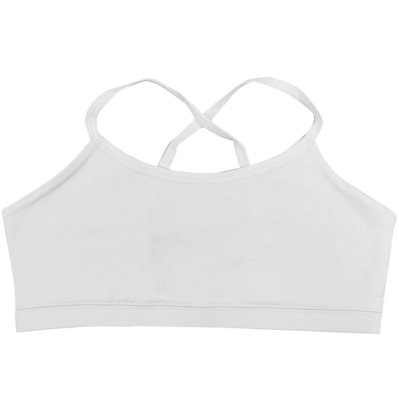 Sujetador deportivo de algodón para mujer en blanco y negro