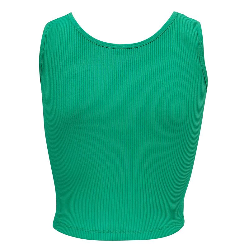 Chaleco deportivo de nailon con escote en V para mujer