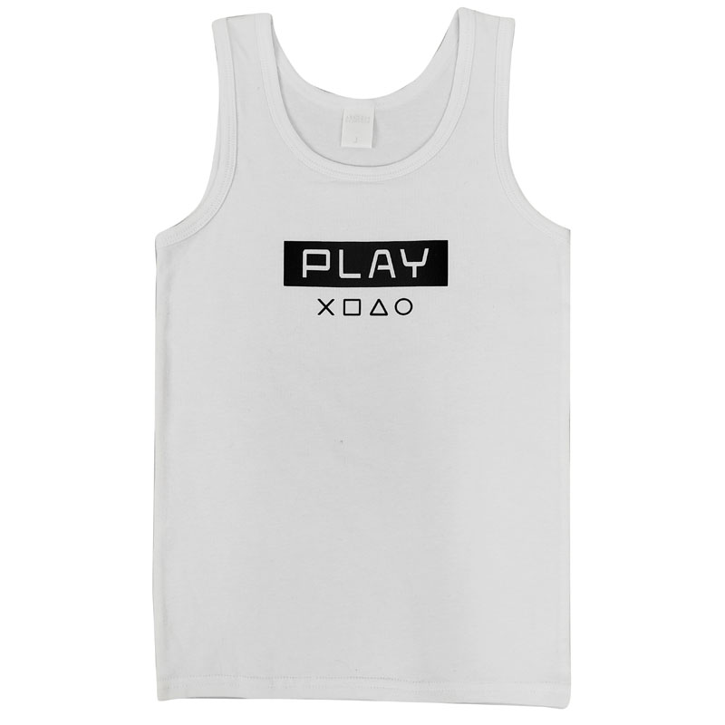 black and white cotton vest