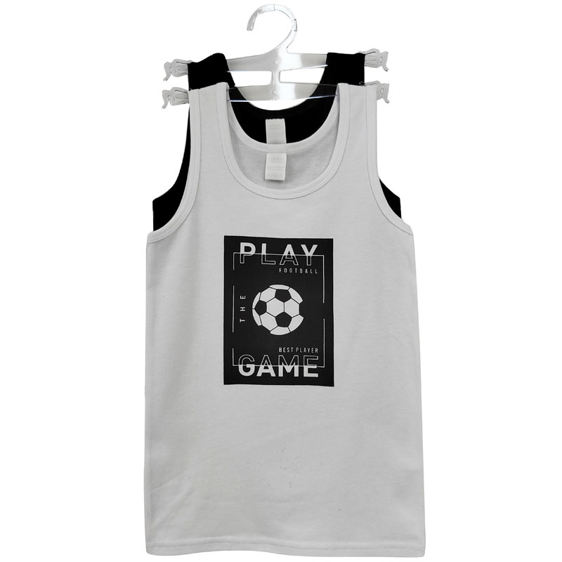 black and white cotton vest