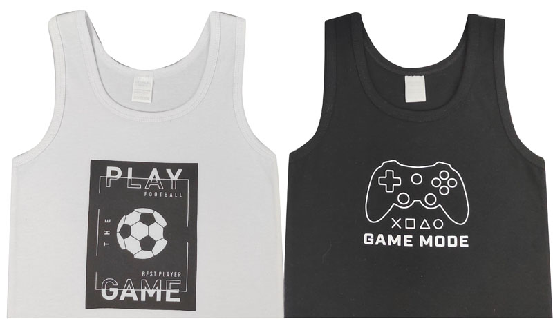black and white cotton vest