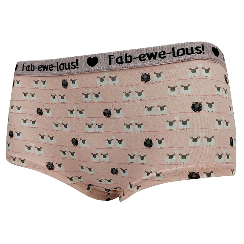 Bóxer de mujer con estampado de elastina y algodón
