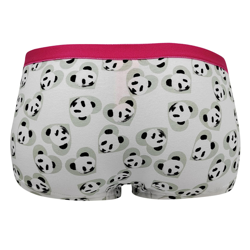 Bóxer de algodón y elastina con estampado de panda para mujer