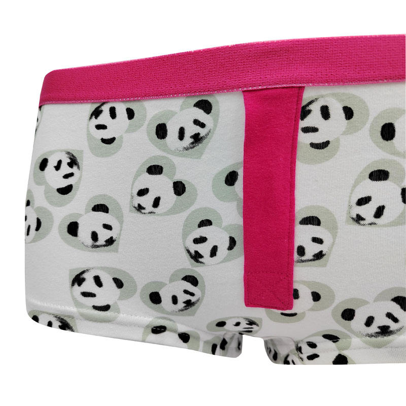 Bóxer de algodón y elastina con estampado de panda para mujer