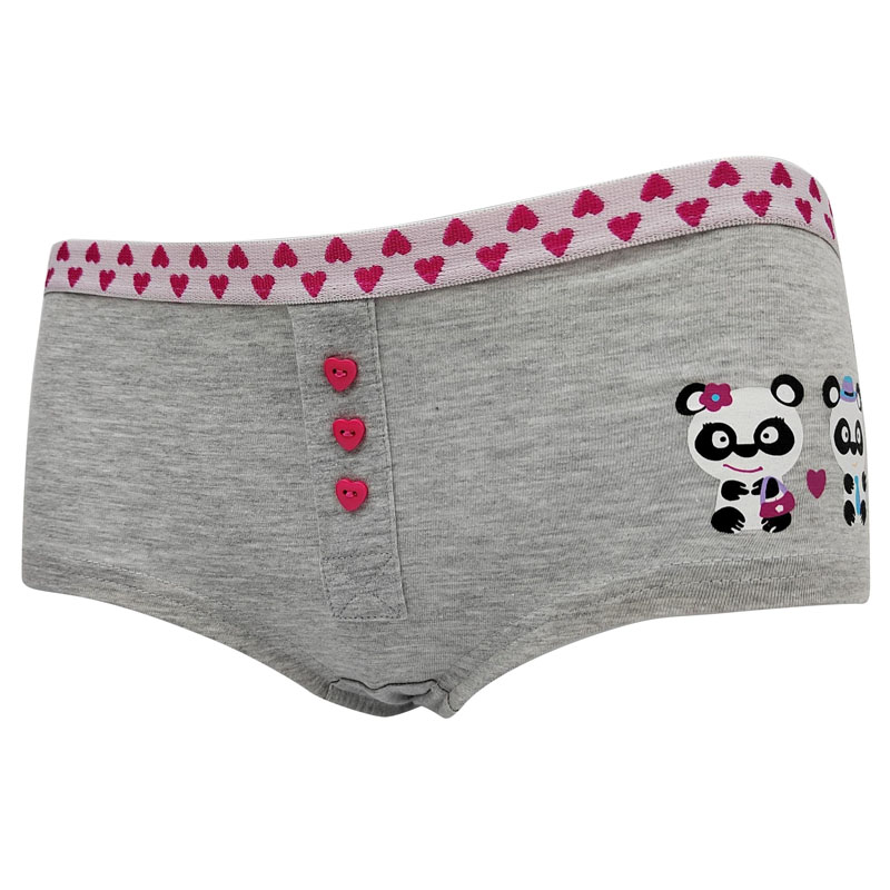 Bóxer de algodón y elastina con estampado de panda para mujer