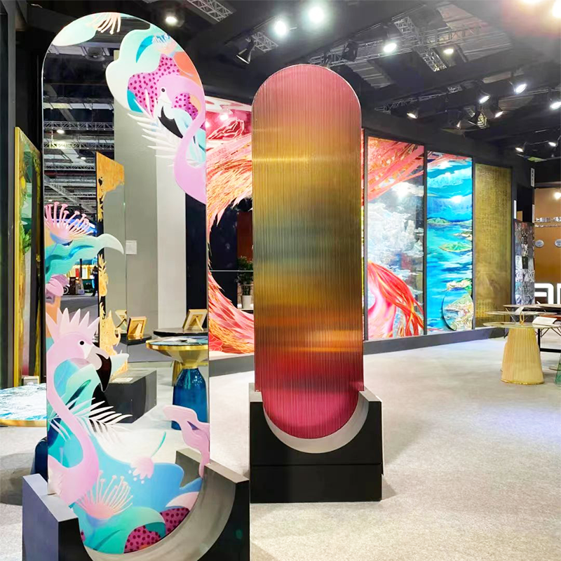 Wall Art Picture 3D UV Digital Glass Prints For Hotel Decor