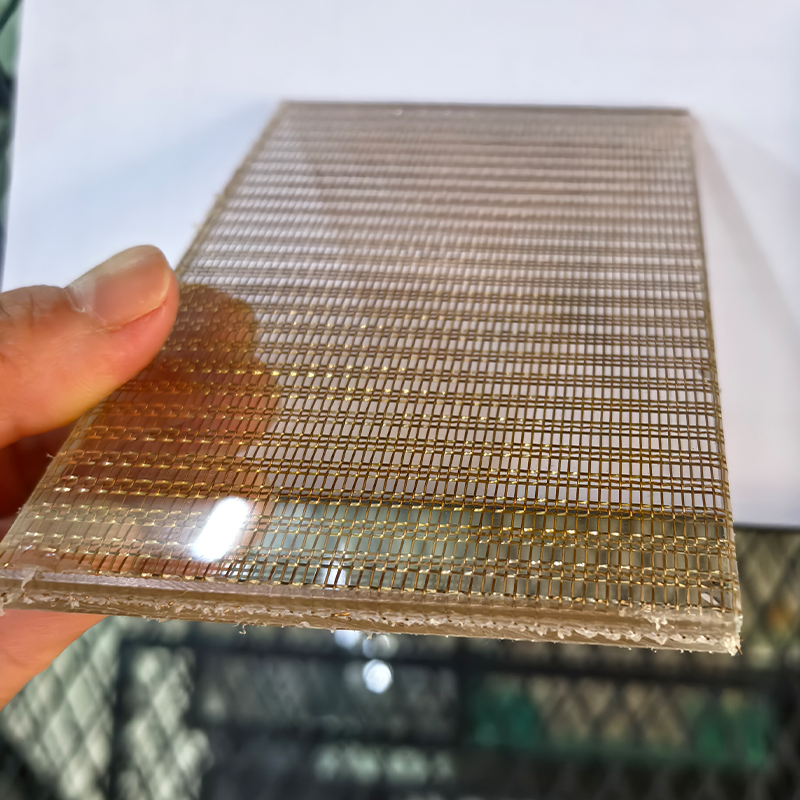 laminated glass metal mesh