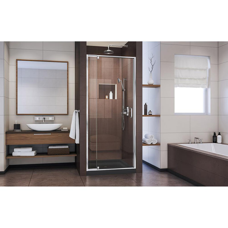 Water Repellent Glass Shower Panel With Seal Strip Parts And Handle
