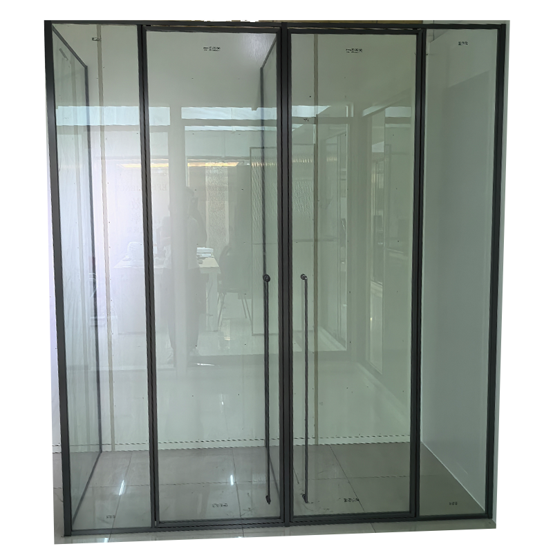 Framed Shower Door In Matte Black