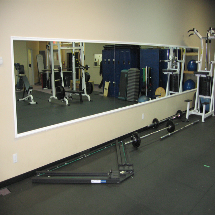 Frameless Safety Glass Wall Mirror For Gym And Yoga