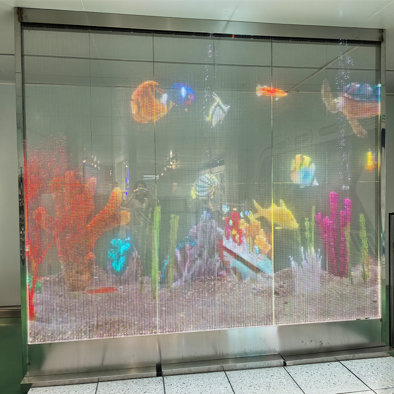 Multimedia Transparent Photoelectric Glass Display Wall