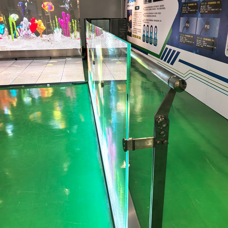 Led Film Screen On Glass Advertising Video Wall