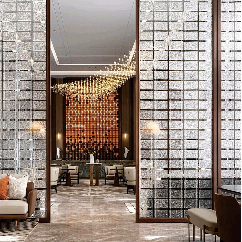 Colored Decorative Glass Glass Bricks Hotel Project