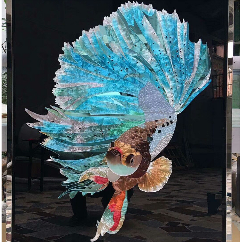 Customized Modern Glass Art Enamel Color Painted Glass