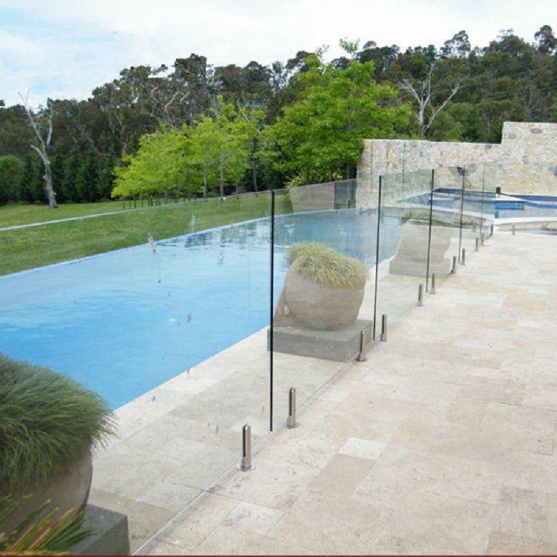 Outdoor Tempered Glass Pool Fence Frameless Glass