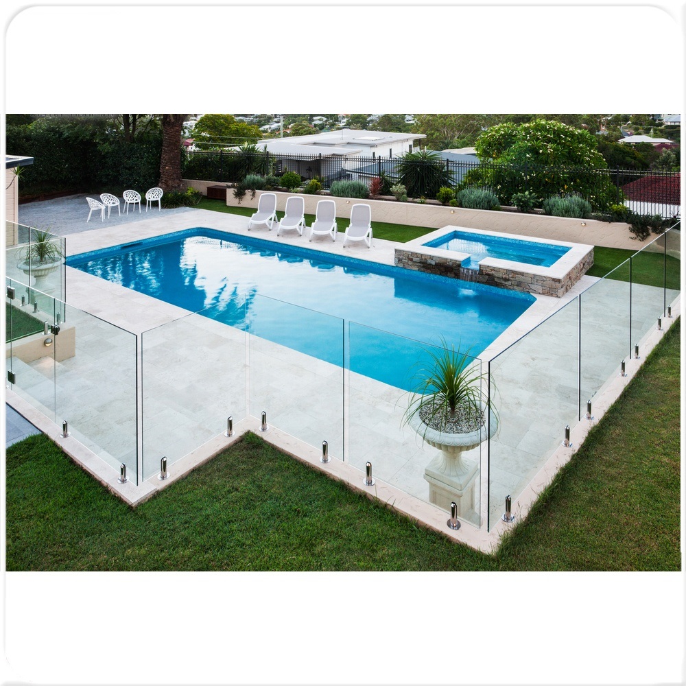 Outdoor Tempered Glass Pool Fence Frameless Glass
