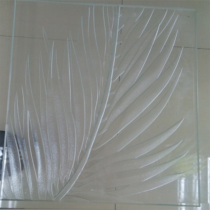 Decorative Custom Deep Carved Art Glass for Doors