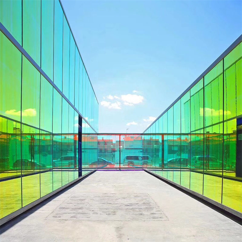 Colorful glass panel